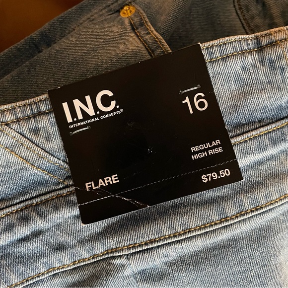 I.N.C. International Concepts Indigo Flare Regular High-rise Fit Jeans - TAGS ON - Picture 3 of 12